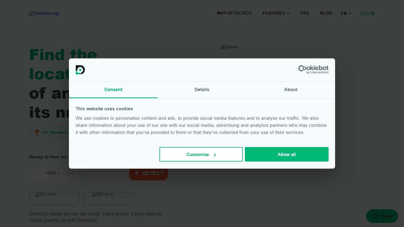 Detectico Phone Tracker to Find Location by Phone Number